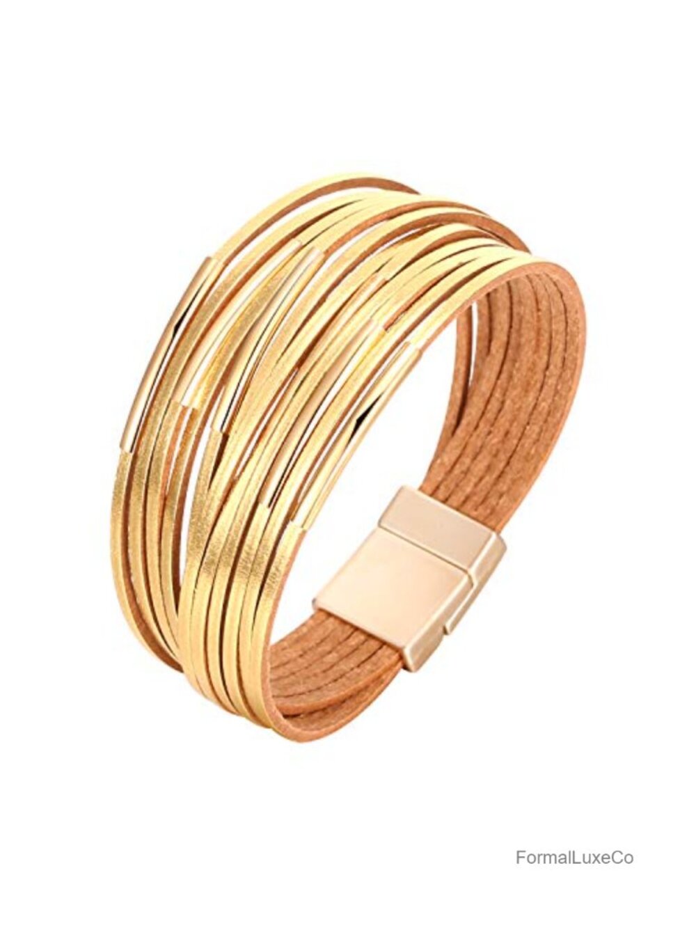 Boho Western Layered Leather Wrap Bracelet Cuff